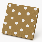 Elegant Gold Polka Dot Luncheon Napkins